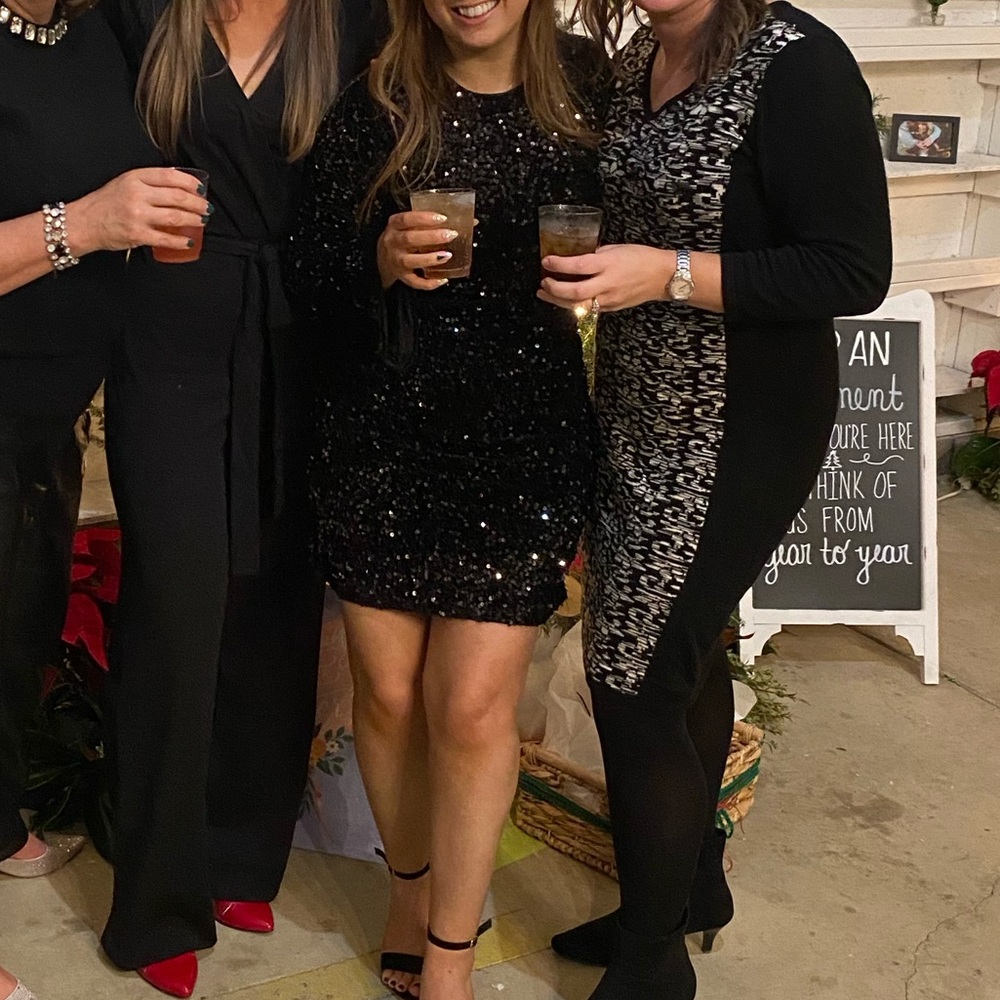 H&M Black Sequin Mini Dress - Picture 4 of 4